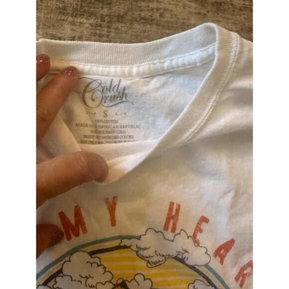 Small White Surfer Graphic T-shirt I Left My Heart In Big Sur California 1979 - Picture 3 of 4